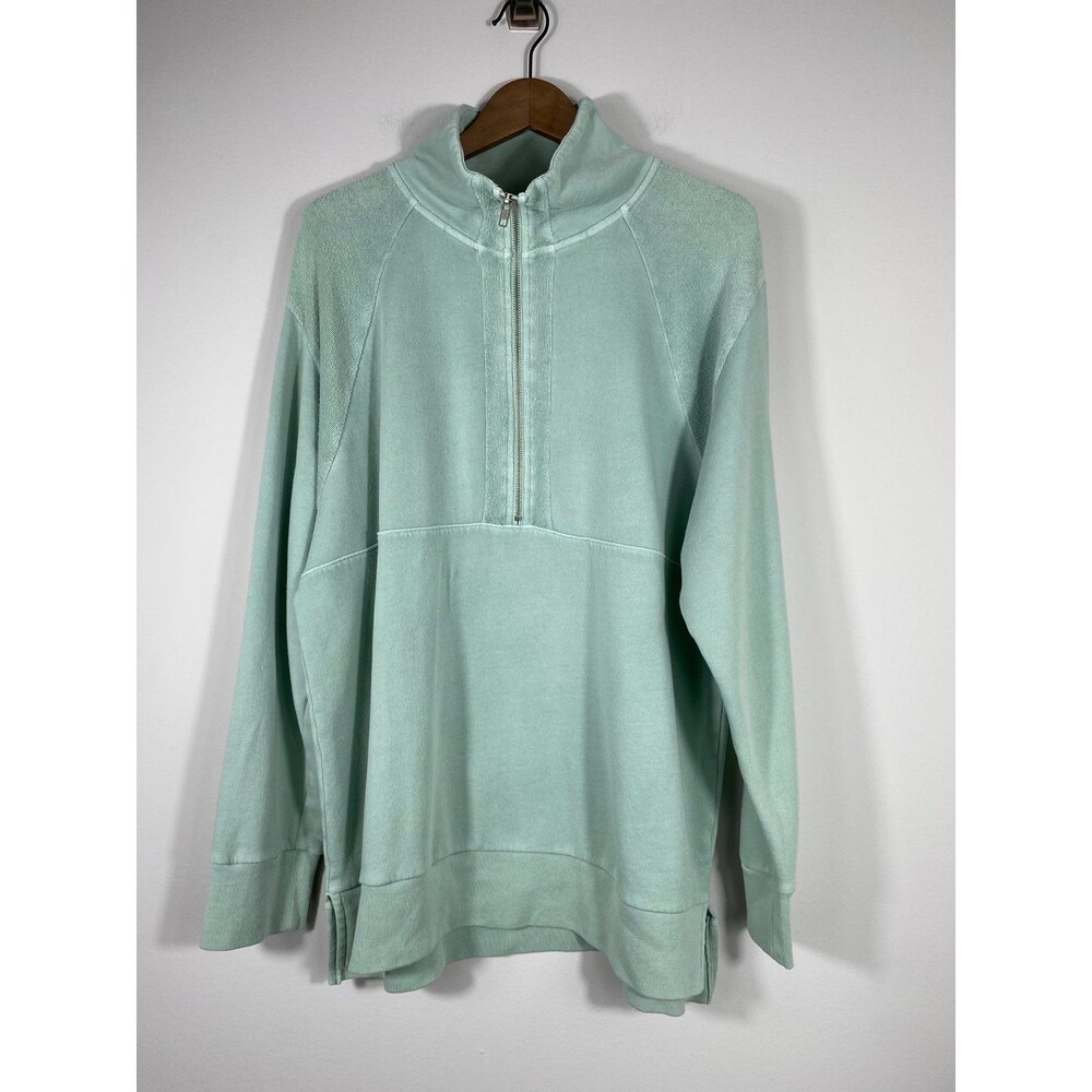 Victoria’s Secret PINK Mint Green Half-Zip Pullover Sweatshirt Size M